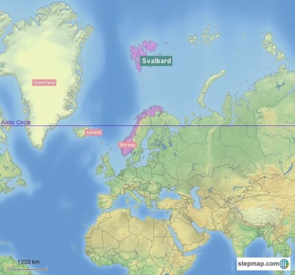 Map Of Svalbard 600x559 